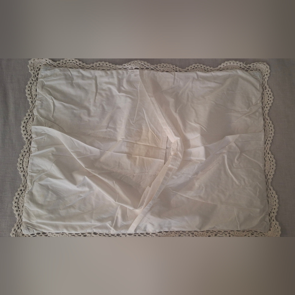 Crochet Cotton Cushion Pillowcase Tan Boho 26x20 In Hippie Western BarncoreSku20 - Picture 4 of 11